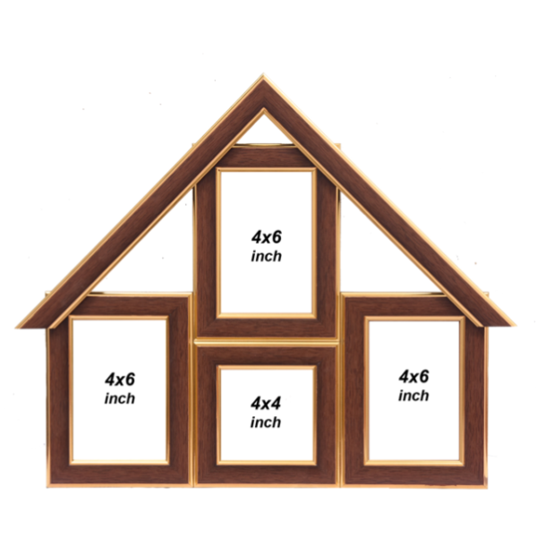 4 Photo Collage Photo Frame Glass (4x6 inch-3 & 4x4 inch-1)