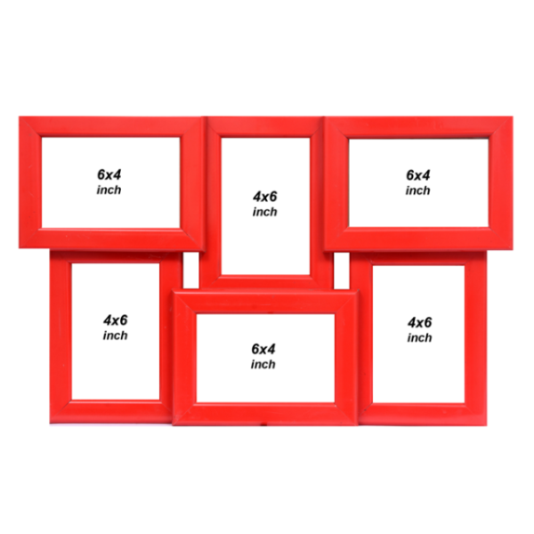 6 Photo Collage Photo Frames Glass (4×6 inch-6)