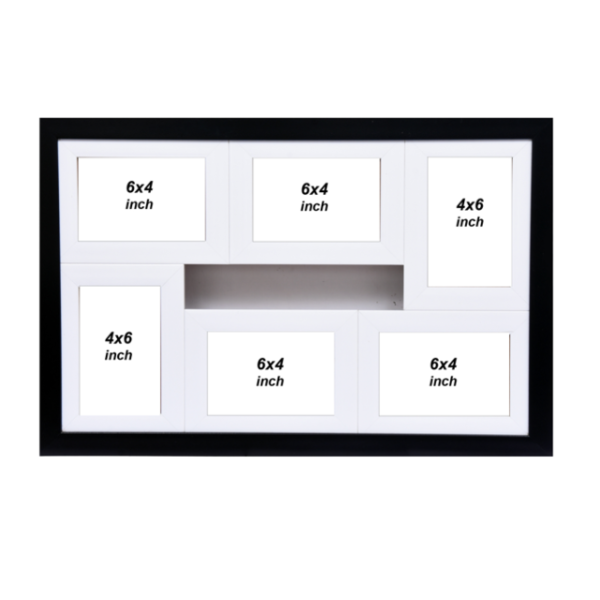 6 Photo Collage Photo Frame Glass (4x6 inch-6)